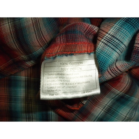 Ariat Shirt Womens M Red Blue Plaid Pearl Snap Western Embroidered Rodeo Cowgirl - Picture 6 of 13